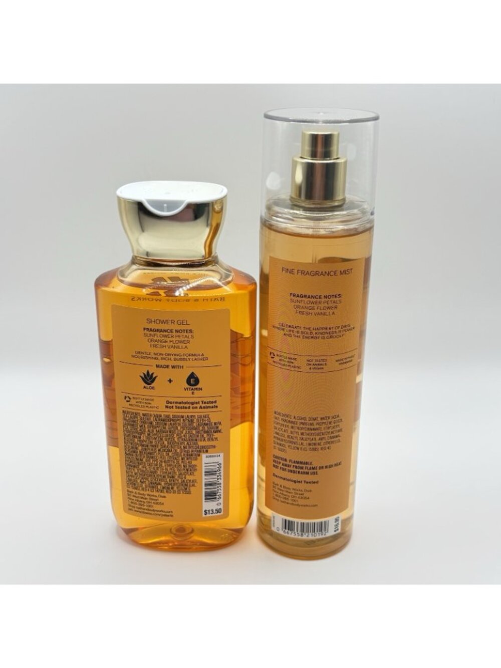 Bath & Body Works Golden Sunflower Fine Fragrance Mist & Shower Gel Set Retro - Picture 7 of 15